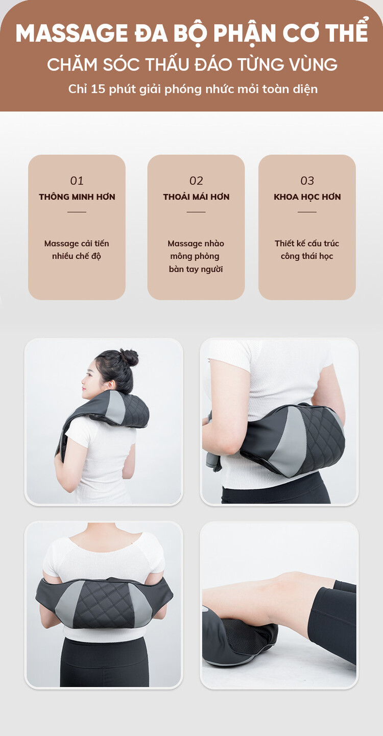 Đai massage Queen Crown DC05 massage đa bộ phận cơ thể