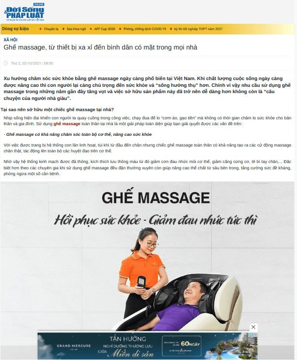 Ghế Massage Toàn Thân Thư Giãn Tại Nhà Đỉnh Cao - Trả Góp 0%