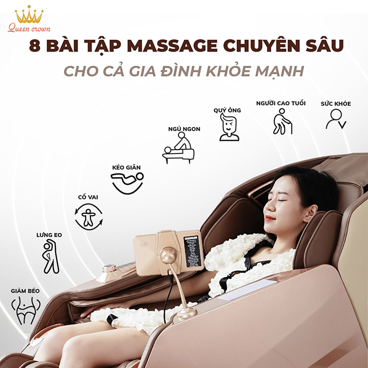 Queen Crown QC A7 Sport thiết lập 8 bài tập