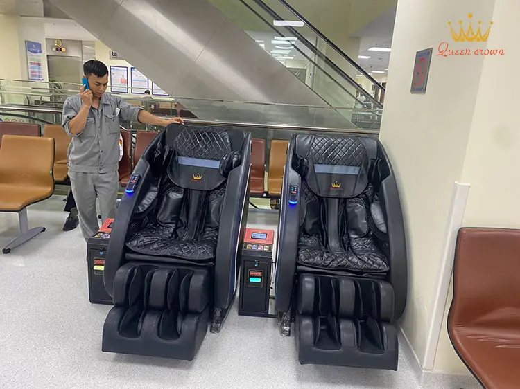 Bệnh viện Tâm Anh trang bị ghế massage kinh doanh hiện đại bậc nhất tích hợp QR của Queen Crown phục vụ bệnh nhân