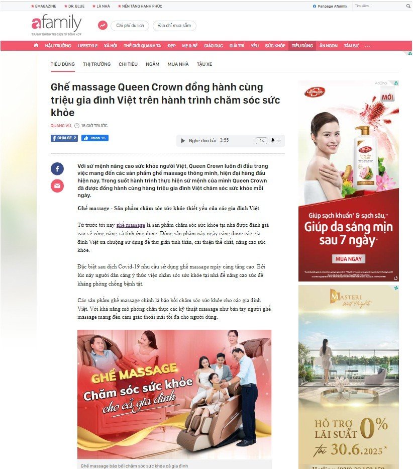 Ghế Massage Toàn Thân Thư Giãn Tại Nhà Đỉnh Cao - Trả Góp 0%