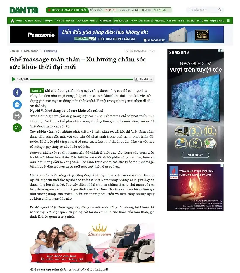 Ghế Massage Toàn Thân Thư Giãn Tại Nhà Đỉnh Cao - Trả Góp 0%