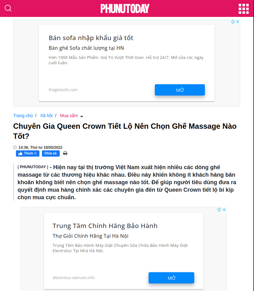 Ghế Massage Toàn Thân Thư Giãn Tại Nhà Đỉnh Cao - Trả Góp 0%