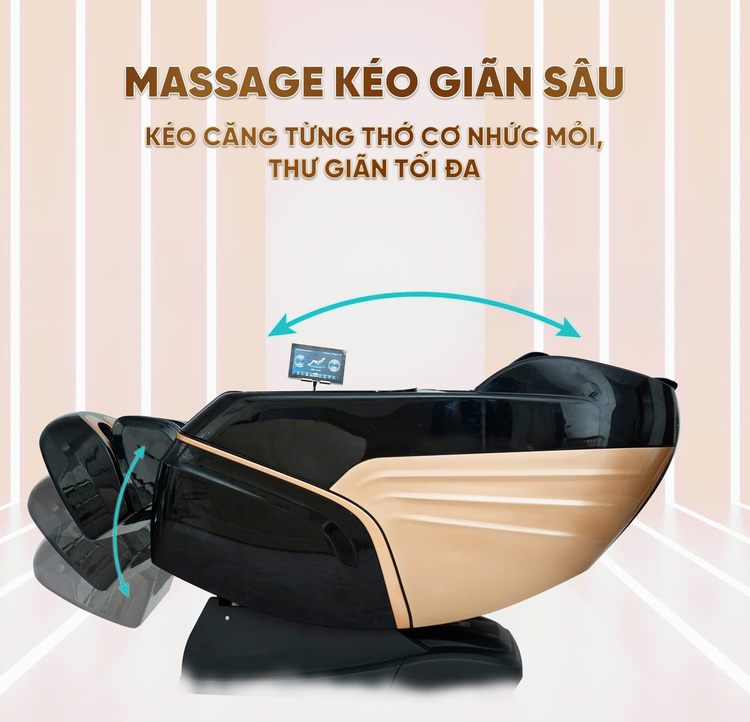 Ghế massage Queen Crown QM500 Luxury massage kéo giãn sâu