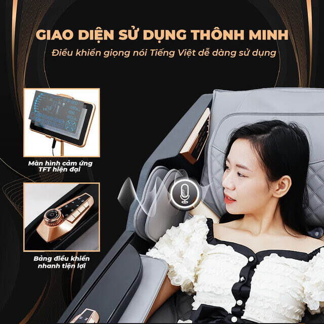 Ghế massage Queen Crown Fantasy X9 có 3 giao diện sử dụng
