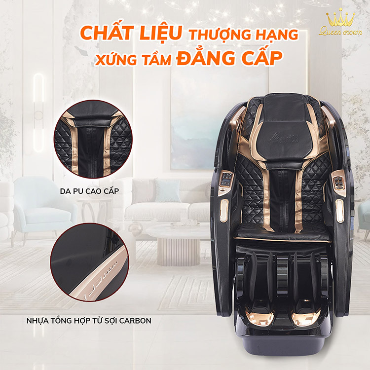 Ghế massage Queen Cron QC 488 Sport được làm từ chất liệu cao cấp