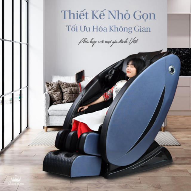 Ghế massage Queen Crown QC7 Plus có thiết kế nhỏ gọn