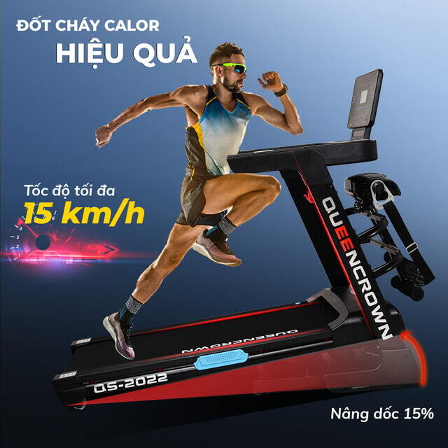 Máy chạy bộ Queen Crown QS 2022 có vận tốc cao