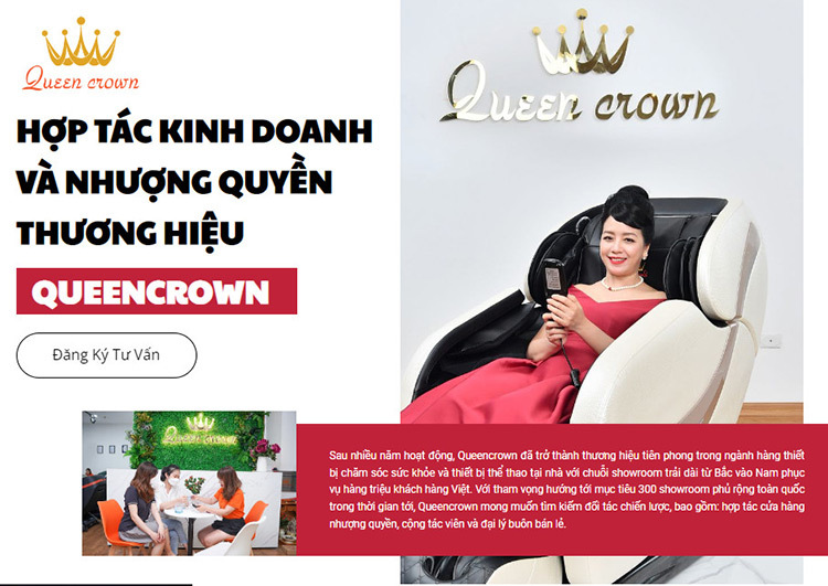 Queen Crown là thương hiệu uy tín với các sản phẩm chất lượng