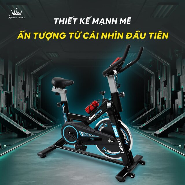 Xe đạp tập thể dục Queen Crown QC 200 Sport thiết kế đẹp mắt