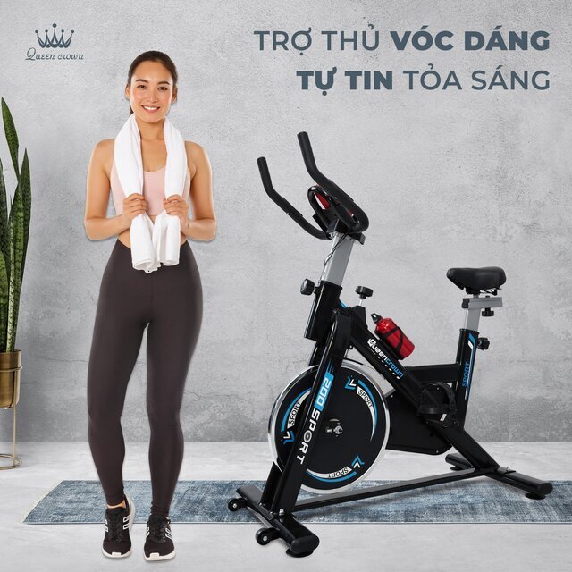 Xe đạp tập thể dục Queen Crown QC 200 Sport trợ thủ vóc dáng