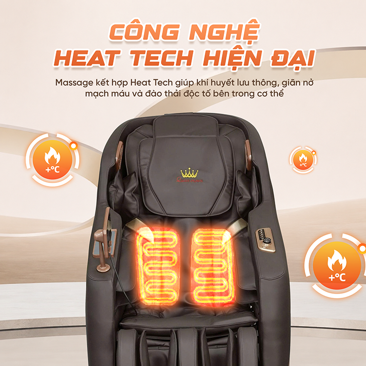 Ghế massage Queen Crown QZ001 Pro - Heat Tech sưởi ấm