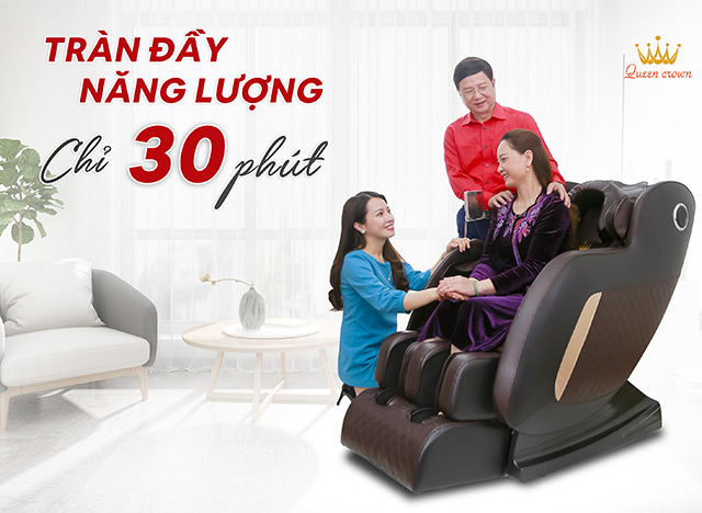 Bài tập chuyên sâu ghế massage Queen Crown QC LX7