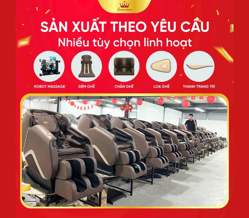 Nhà máy Queen Crown có nhiều lựa chọn linh hoạt cho khách hàng
