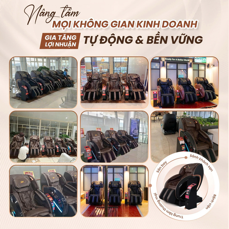 Ghế massage kinh doanh Queen Crown KD008 - Nâng tầm không gian dịch vụ